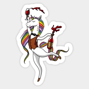 Unicorn Wine Party Sticker